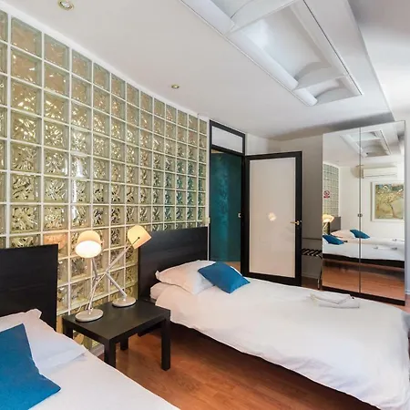 White&blue Center App Apartment *